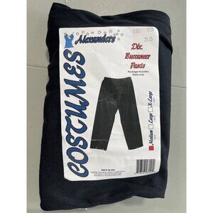 Buccaneer Pants Size Medium Alexanders Black Pirate Costume Pants Halloween NEW